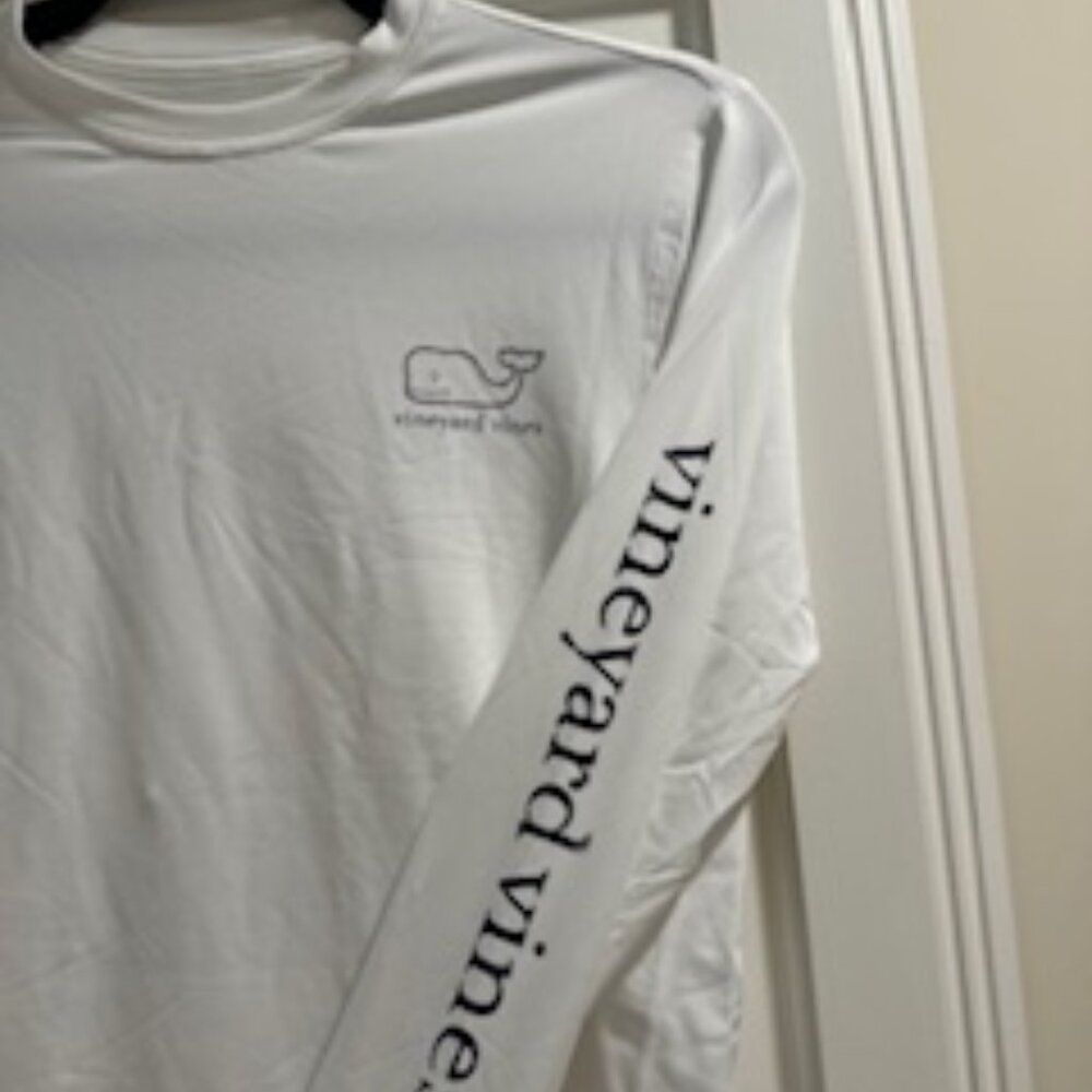 Rashguard Boys Medium White Long Sleeve Vineyard Vines